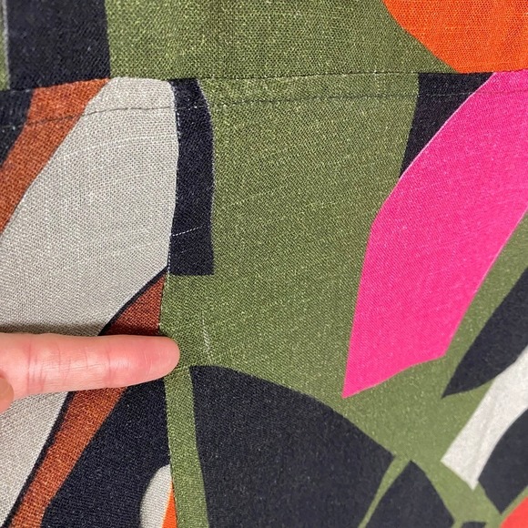 Osklen Foliage Print Maxi Wrap Dress Abstract Print Sleeveless Womens Large - Picture 9 of 10